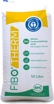 A bag of FIBO THERM Trockenschüttung.