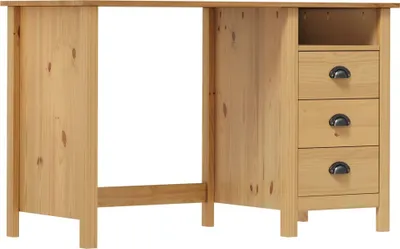 Obrázek produktu pro vidaXL Psací stůl Hill se 3 zásuvkami 120×50×74 cm borovice - Psací stoly - Počítačové stoly - Kancelářské stoly