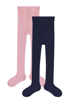 Produktbild von Camano Kinderstrumpfhose ca-soft im praktischen 2er-Pack navy/fuchsia 122-128