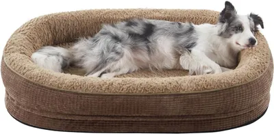 Image de Panier pour chien, dimensions 90x60x9 cm, lavable, en peluche, antidérapant, pour grands chiens