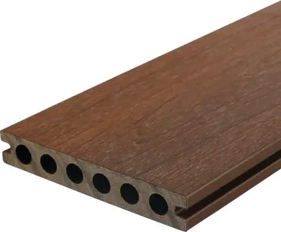 Produktbild von Handmuster zu Konsta WPC Terrassendiele Nativo Eiche braun Hohlkammerprofil beschichtet 3000 x 138 x 22,5 mm