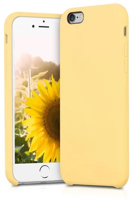 Immagine prodotto di Custodia per cellulare kwmobile per Apple iPhone 6 / 6S - Custodia in silicone - Ricarica wireless - Custodia protettiva in giallo opaco