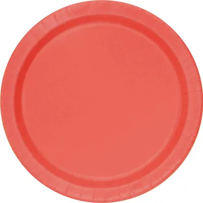 Immagine prodotto di Set di piatti di carta per la decorazione della tavola 20 pezzi rosso 17,78 cm - taglia unica