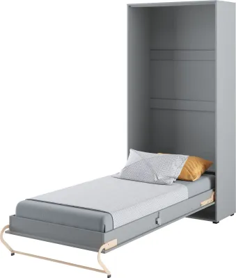 Image de Lit mural lit armoire CONCEPT PRO CP-03 Vertical 90x200 GRIS MATT Lit mural pliant, lit armoire pliant, armoire avec lit pliant intégré, lit fonctionnel