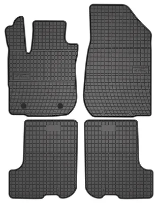 Produktbild von Gummi-Fußmatten für Dacia Sandero II 2013-2019 (Schrägheck) – 4-tlg, Schwarz, passgenau – Wielganizator SolidPRO