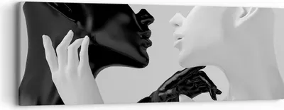 Produktbild von Bild auf Leinwand - Leinwandbild - Einteilig - Schwarz Weiß Statue - 90x30cm - Wand Bild - Wanddeko - Wandbilder - Leinwanddruck - Bilder - Wanddekoration - Leinwand bilder - Wandbild - AB90x30-4736