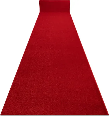 Image de Tapis de course KARMEL uni cramoisi / rouge 200 cm rouge 200x160 cm