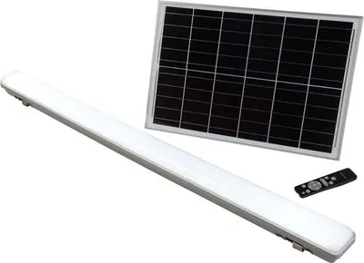 Produktbild von 120cm 18W IP65 CCT Solar LED Lichtleiste (inkl. Solarpanel + Fernbedienung) - 3000K/4000K/6500K