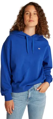 Produktbild von Tommy Hilfiger Damen Hoodie Contrast Flag Regular Fit, Blau (Noble Blue), L
