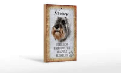 Produktbild von Holzschild Spruch 12x18cm Schnauzer Hund Schild