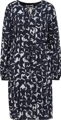 Produktbild von s.Oliver Kleid aus Viskose mit Tunika-Ausschnitt, langen Ärmeln und Bindeband