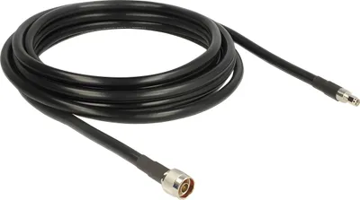 Produktbild von DeLOCK 5m, N/RP-SMA, 5 m, CFD400, LLC400, RP-SMA, Schwarz