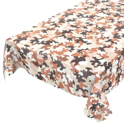 Produktbild von ANRO Military Camouflage Braun 260x140cm Wachstuch Tischdecke