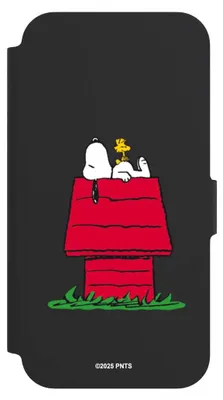 Produktbild von NIVOCASE Klapphülle für Apple iPhone 12 Pro  Handyhülle aus Kunst Leder NIVOflip schwarz Hund Peanuts Snoopy