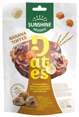 Produktbild von Sunshine Delights Dates Banana Toffee 100g