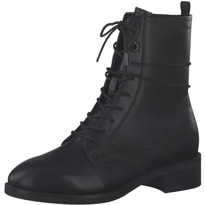 Produktbild von Tamaris Damen Stiefeletten Schnürung Reißverschluss Blockabsatz 1-25004-29, Größe:37 EU, Farbe:Schwarz