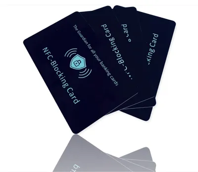 Zdjęcie produktu dla 4x Karta blokująca RFID Ochrona NFC dla kart EC i kredytowych Karta blokująca kartę ochronną