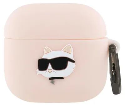 Immagine prodotto di Karl Lagerfeld Kla4Runchp Airpods 4 Cover Rosa/Rosa Silicone Choupette Head 3D