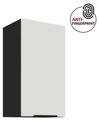 Produktbild von Küchen Hängeschrank 40 cm ARIA Weiss ultra matt + Schwarz matt, hochwertige Fronten mit Anti Fingerprint Beschichtung Küchenzeile Küchenblock