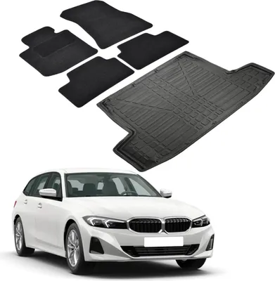 Produktbild von Kofferraumwanne Fußmatten Set Für BMW 3 Series G21 Depuis 2019 Kombi, Genaue Passform