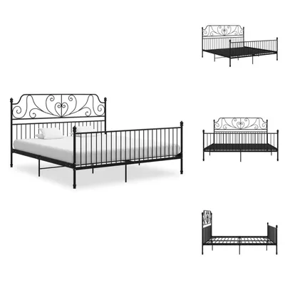 Immagine prodotto di vidaXL Struttura letto in metallo nero 200x200 cm - Letti e strutture letto