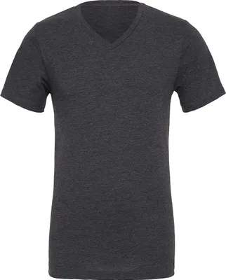 Produktbild von Canvas Uni Heather CVC Short Sleeve V-Neck Tee