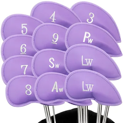 Immagine prodotto di Solidchoice - Set di 12 copri-testa per mazze da golf, compatibili con tutti i ferri