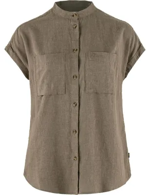 Produktbild von Fjällräven Damen Övik Hemp Kurzarmbluse Suede Brown S