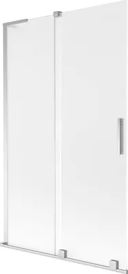 Produktbild von Mexen Velar L Badewannenabtrennung, 2-flügelig verschiebbar, 110 x 150 cm, mattiert, Chrom - 896-110-003-31-01