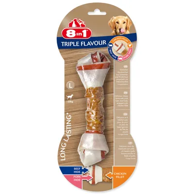 Zdjęcie produktu dla Przysmak 8w1 Triple Flavour kość do żucia L