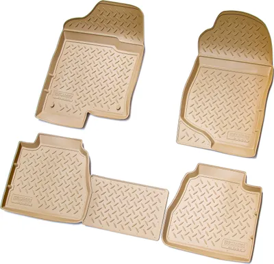 Obrázok produktu pre 3D gumové rohože pre CADILLAC Escalade | BJ 2007 - 2014 | béžové s okrajom