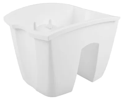 Image de Truhlík na zábradlí CROWN 24,2 cm - barva: bílá