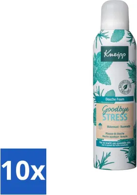 Image de Kneipp - Mousse de douche - Adieu au stress - Menthe aquatique & romarin - 200 ml - Lot avantageux - 10 pièces