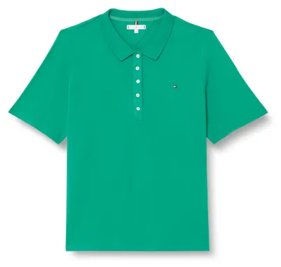 Produktbild von Tommy Hilfiger Damen Poloshirt Kurzarm Regular Fit, Grün (Olympic Green), 48