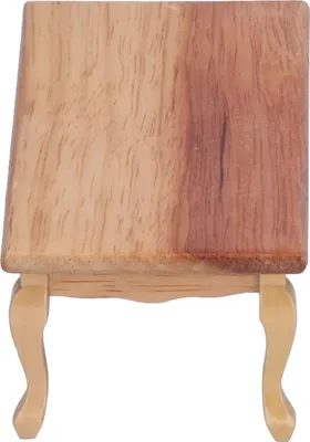 Image de Table à thé de salon pour simulation de maison de poupées 1/12, modèle de meuble miniature en bois, accessoires