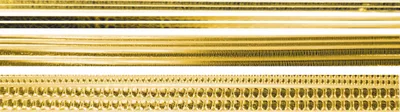 Produktbild von Verzierwachsstreifen-Sortiment, 22cm, 12 Stück Gold-Glänzend