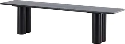 Productafbeelding van FURNLUX Bank Olivia, zwart, 180 cm / Hoofdkleur: zwart / Afmetingen: 180 x 40 x 45 cm