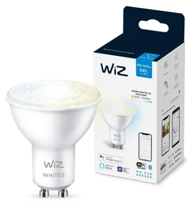 Obrázek produktu pro WiZ 50W bodové světlo PAR16, GU10, Chytrá žárovka, Bluetooth/Zigbee, Bílá, LED, GU10, PAR16
