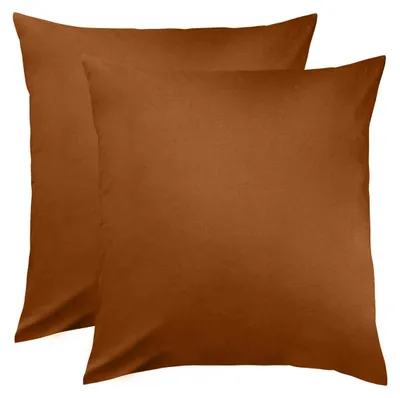 Produktbild von Traumschlaf Edel-Linon Kissenbezüge 2er Set 2x 80x80 cm schoko