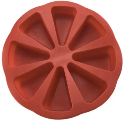 Produktbild von Silikon-Backform – Kuchenform – Kuchenform – Form – Rot – 8 Fächer – 27,4 cm – 4,5 cm hoch – Backform – Backen – CHPN