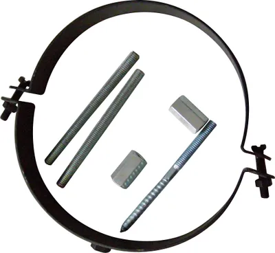 Produktbild von Rohrhalter verstellbar schwarz Ø 120 mm