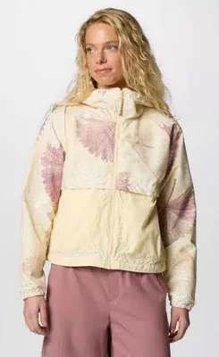 Produktbild von Columbia Spire Valley Printed Windbreaker Damen Kapuzenjacke Gelb L