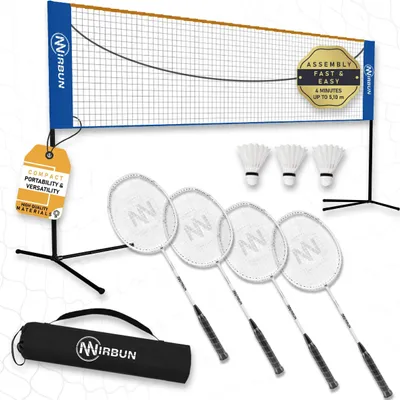 Immagine prodotto di Set da badminton per 4 giocatori, completo di rete e borsa