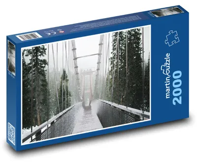 Obrázek produktu pro Puzzle 2000 Zimní most v lese - martinpuzzle