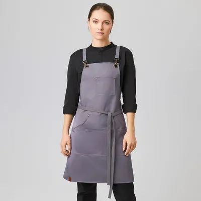Produktbild von Latzschürze B 70 x L 80 cm, graphit : graphit : 65% Polyester 35% Baumwolle