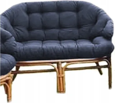 Produktbild von Kissen für ein Rattan-Gartensofa, Graphit, Kissen für die Rückenlehne und den Sitz eines Rattan-Gartensofas