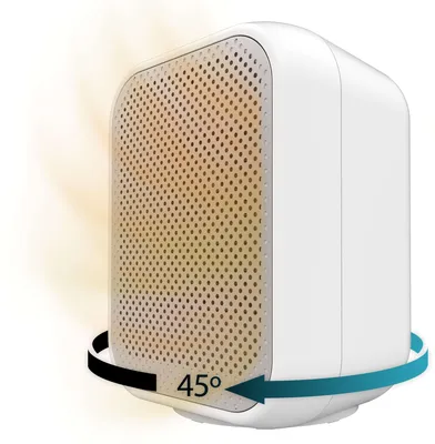 Productafbeelding van Cecotec ReadyWarm 1500 Max, keramische elektrische verwarming, 45° draaibaar, voor binnen gebruik, geschikt voor tafel, vloer of wandmontage, wit