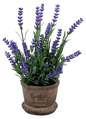 Produktbild von Künstliche Lavendelblumen in Töpfen für Dekoration im Innen- und Außenbereich