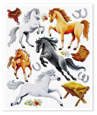 Produktbild von Roth HobbyFun XXL 3D-Sticker Pferd II 14 Teile 30 x 30cm