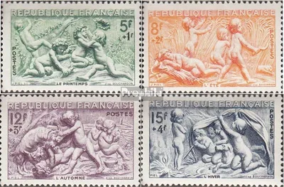 Produktbild von Briefmarken Frankreich 1949 Mi 877-880 (kompl.Ausg.) postfrisch Jahreszeiten